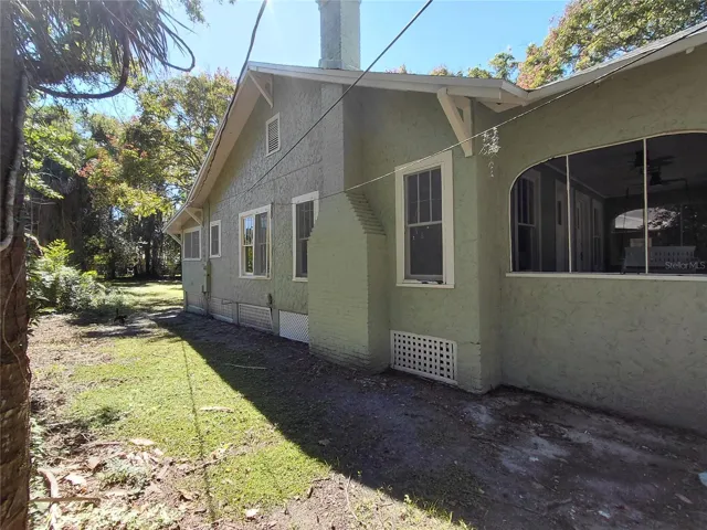 Left side of house