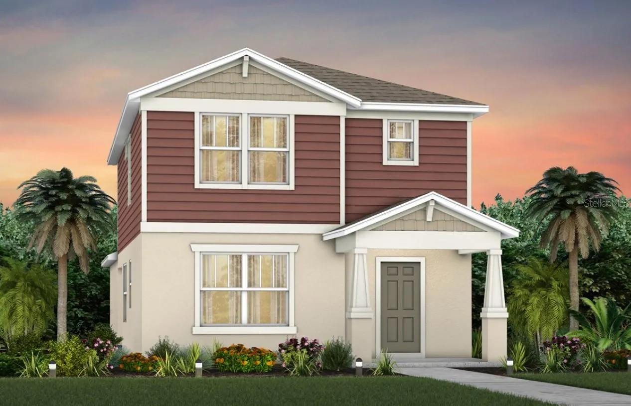 Exterior Design. Artistic rendering for this new construction home. Pictures are for illustrative purposes only. Elevations, colors and options may vary.