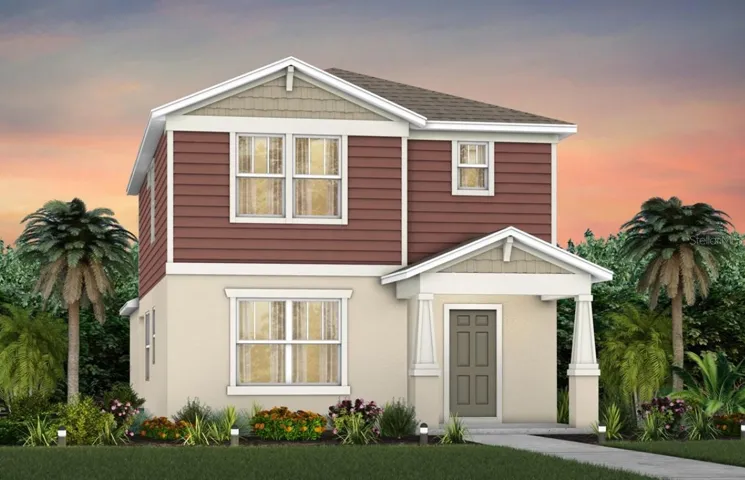 Exterior Design. Artistic rendering for this new construction home. Pictures are for illustrative purposes only. Elevations, colors and options may vary.