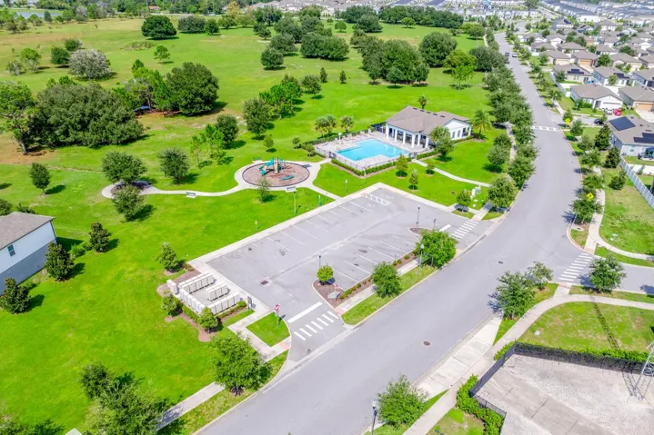 Community parking and play area