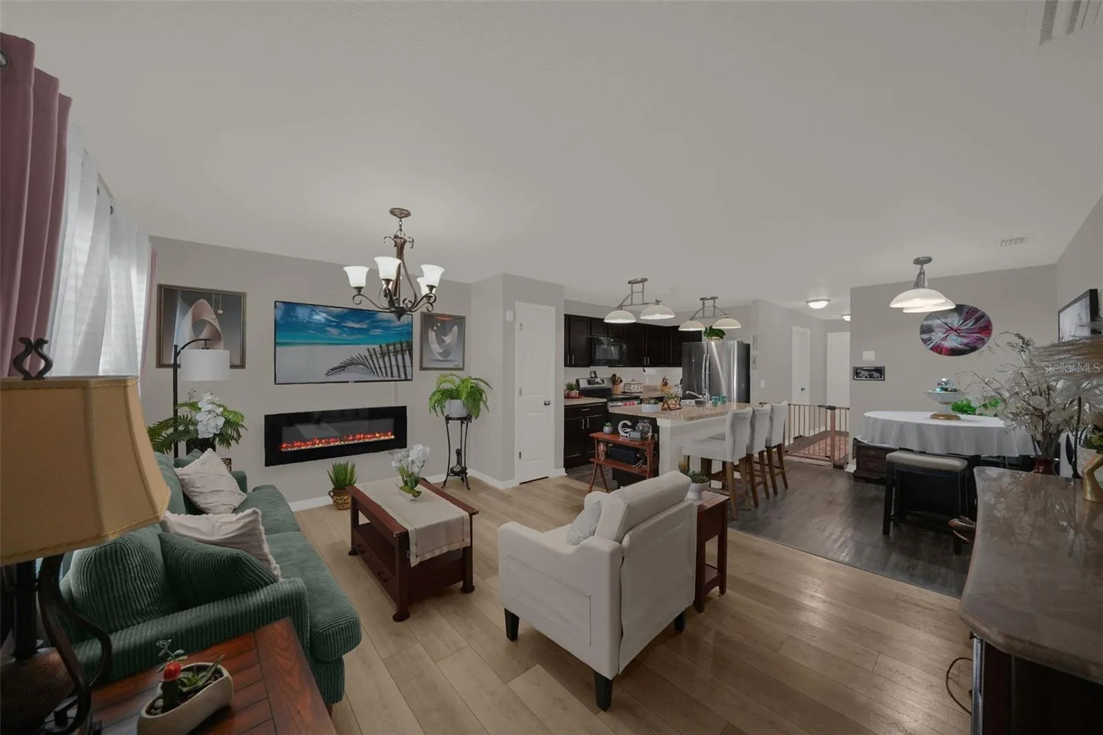 Living room and open floor plan