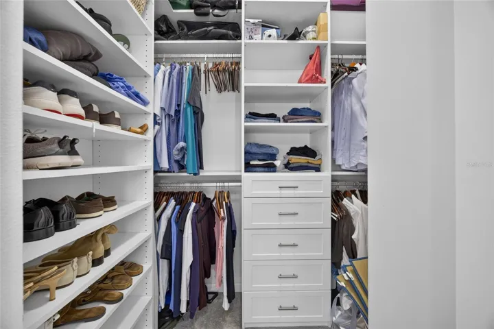 Built-out closets.