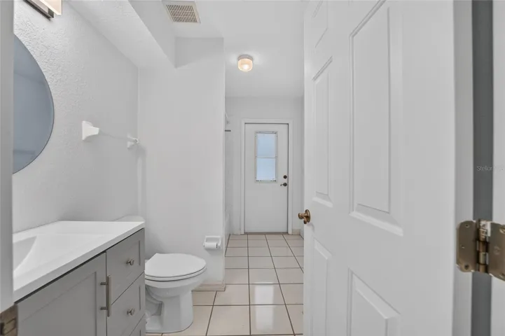 Beautifully renovated guest Bath with pool access