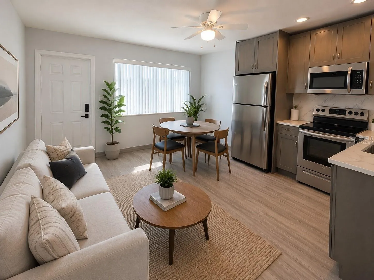 Living/kitchen virtual staging/similar