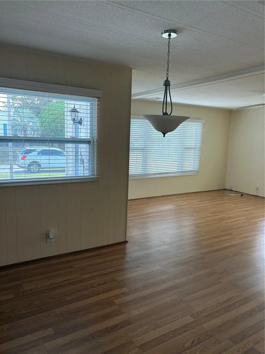 View from dining room into living room