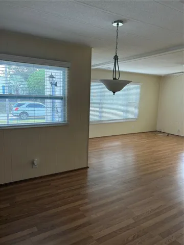 View from dining room into living room