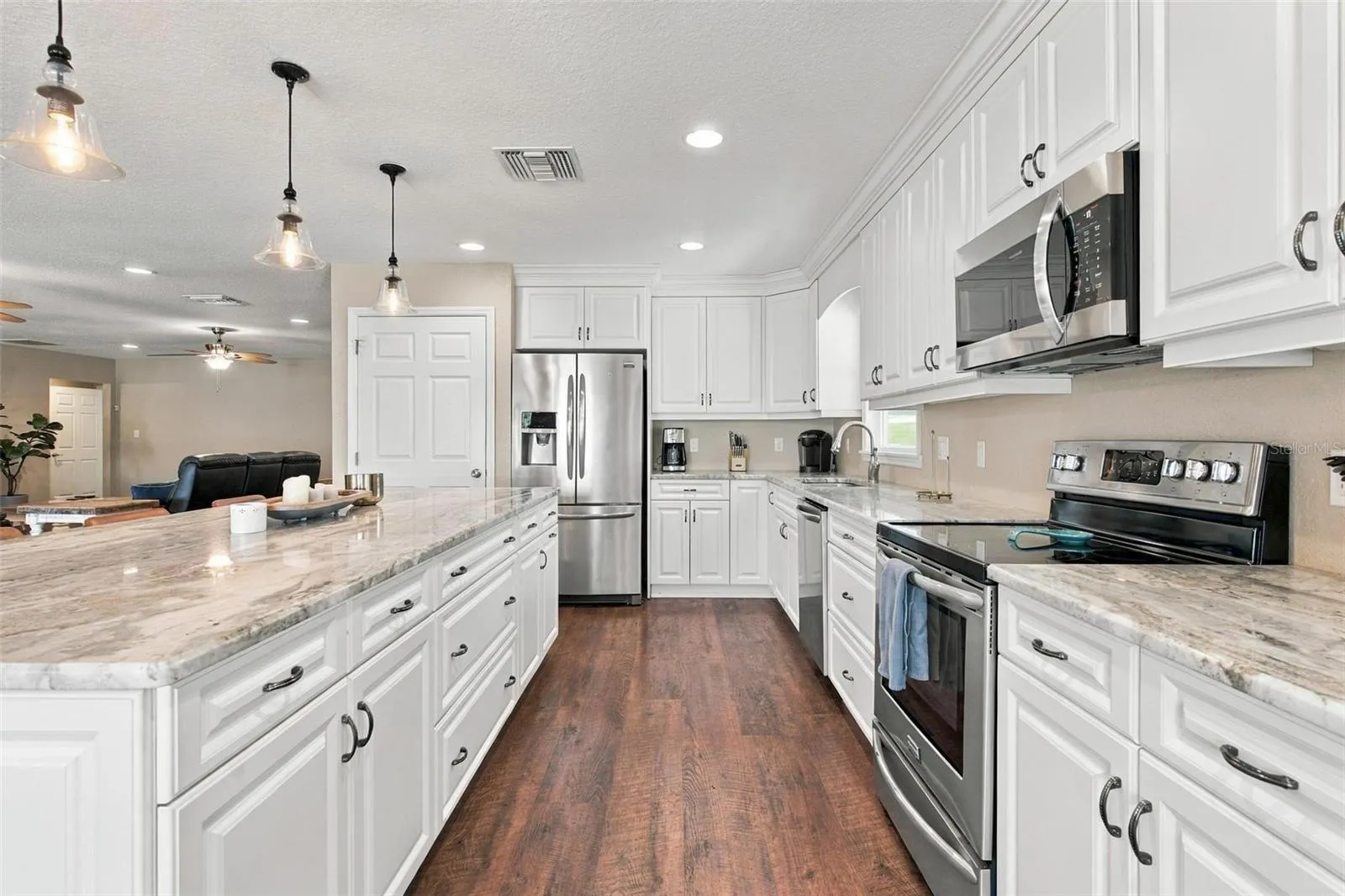 Kitchen with granite counter tops