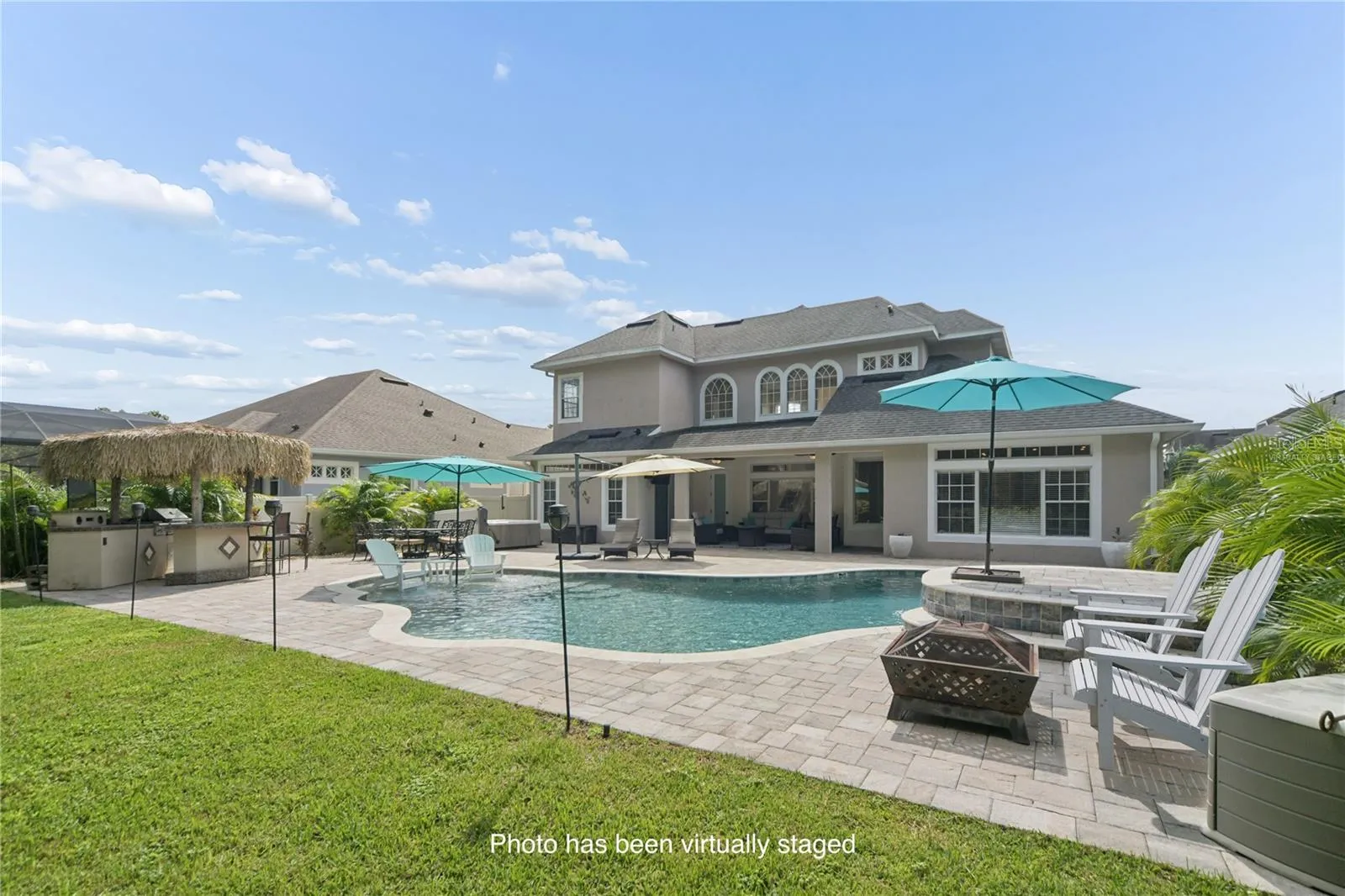 Here is the resort like oasis you deserve after a long week at work, a very relaxing place for you and the family, and/or have the best gatherings with friends (photo virtually staged).