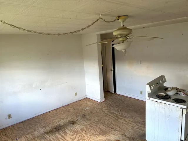 living room with plywood subfloors.