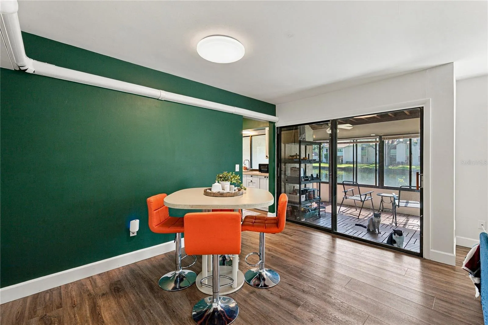 Wonderful Dining Area with Amazing Views to Pond