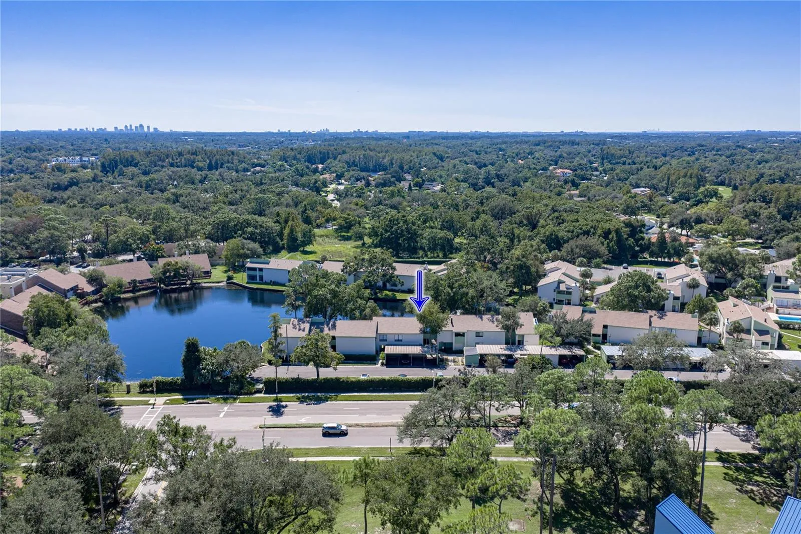 Arial View of Unit and Lake