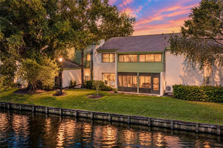 Exterior Front Night Shot in Beautifully Maintained Carrollwood