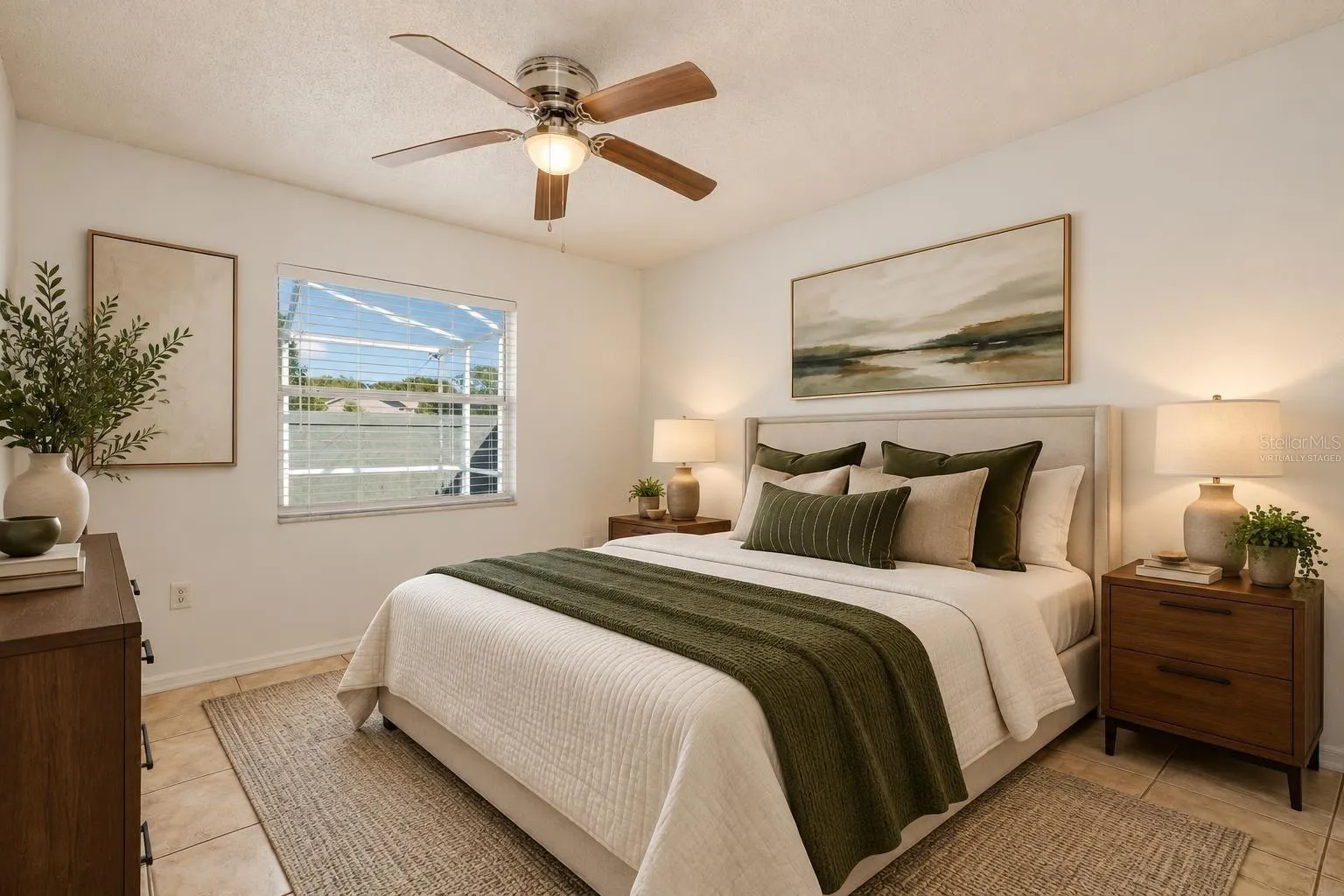 Virtually staged bedroom 2