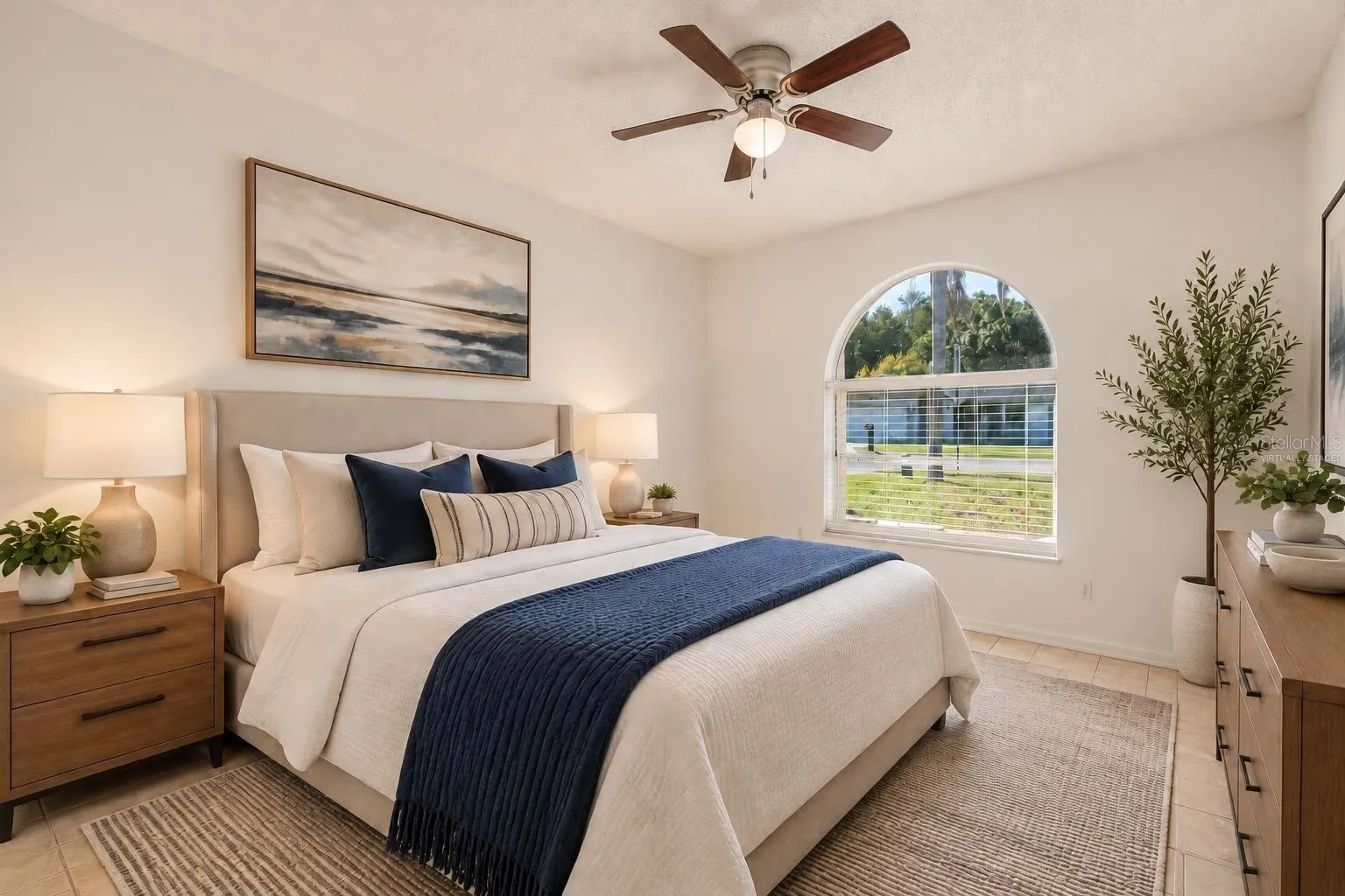 Virtually staged bedroom 3