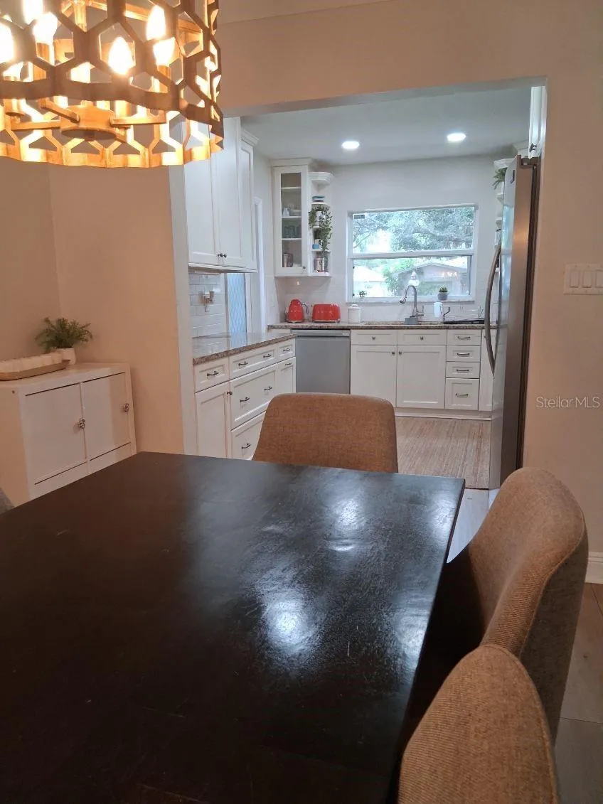 View from Dining Room into the Kitchen