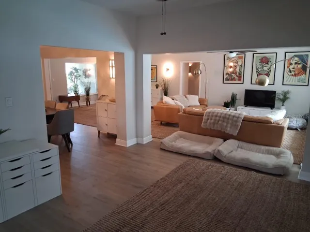 View from stairs to first floor
