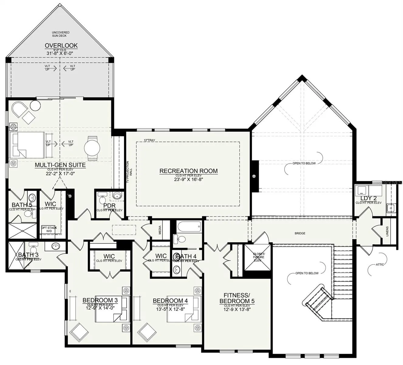 Builder Conceptual Rendering- Second Floor