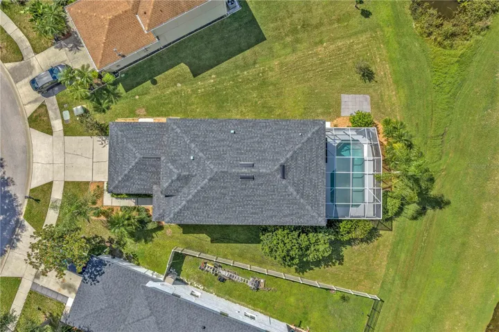 Aerial view of lot