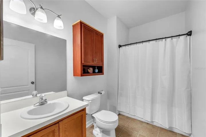 Convenient downstairs  full bathroom.