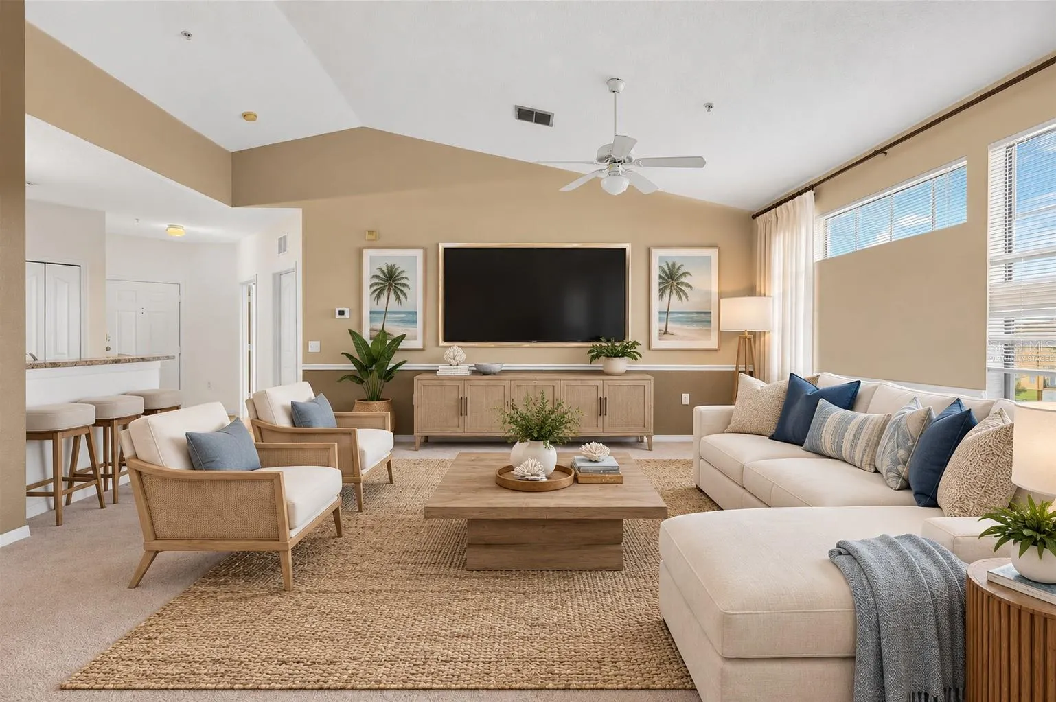 Virtually Staged Living Room
