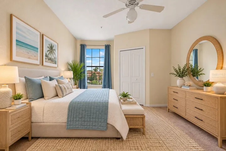 Virtually Staged Second Bedroom