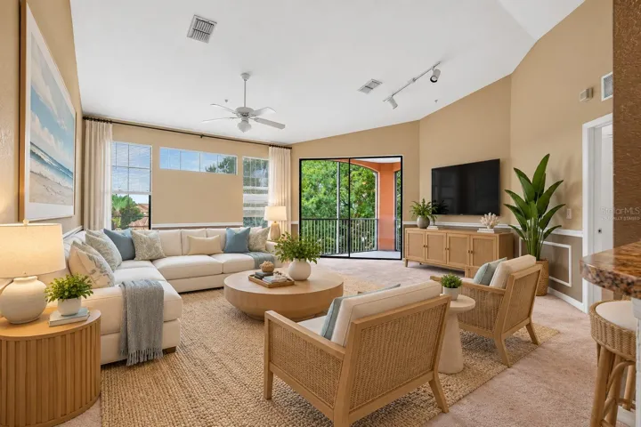Virtually Staged Living Room