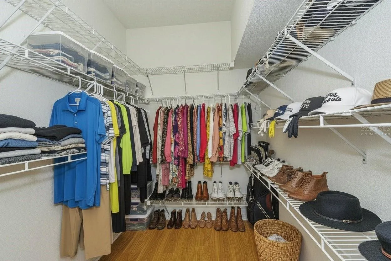 Primary Closet Virtually Staged