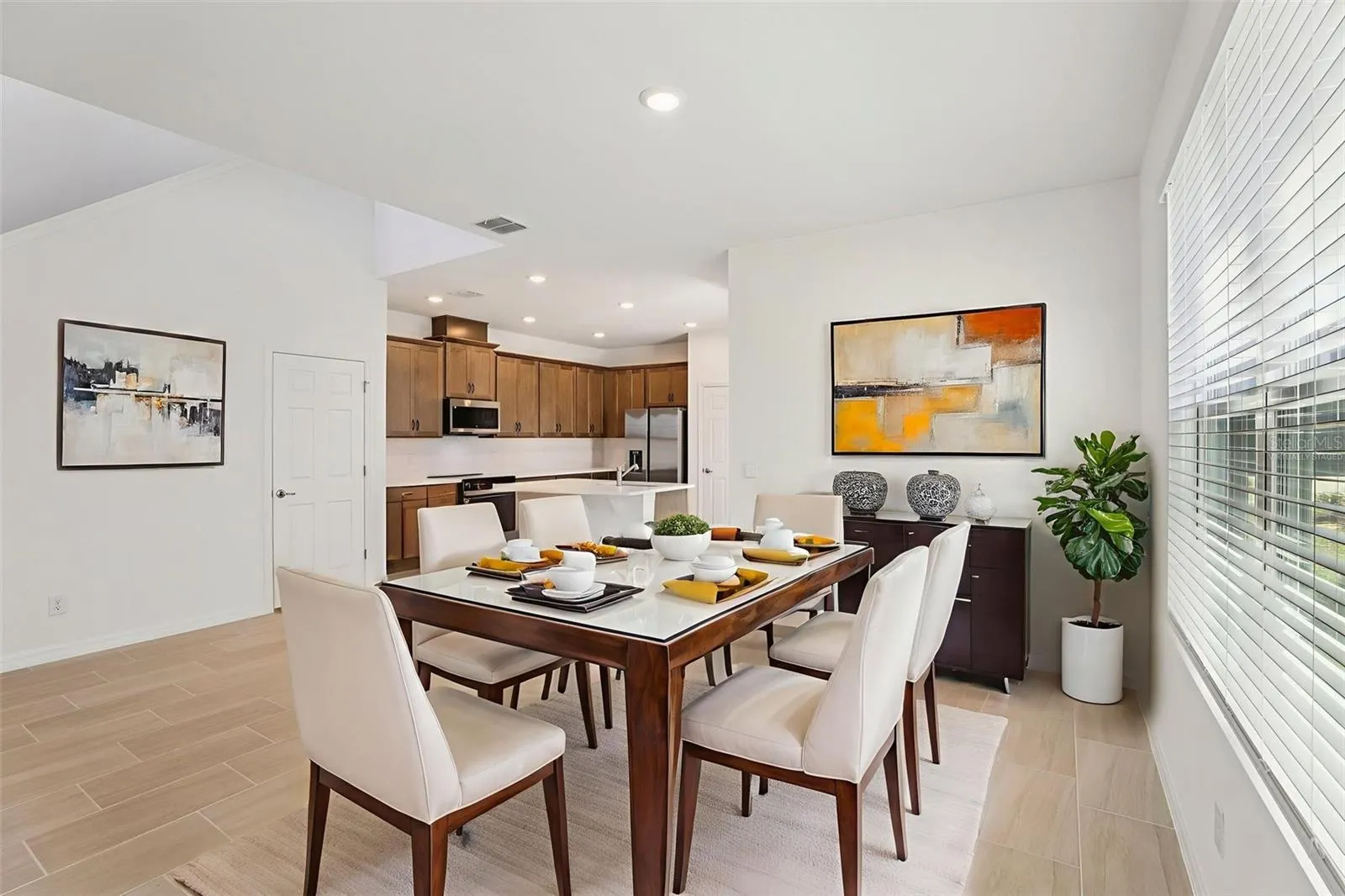 Kitchen &amp; Dining Room (Virtually Staged)