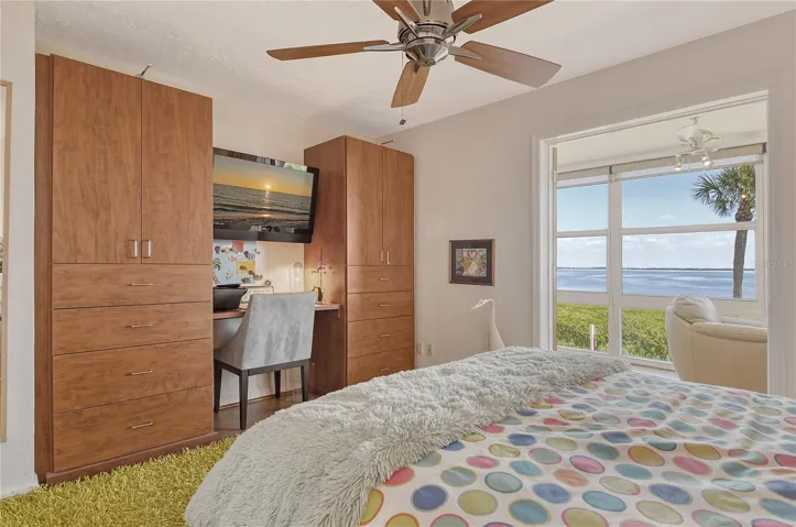 2nd Bedroom with Built-in Desk and Full Sarasota Bay View!