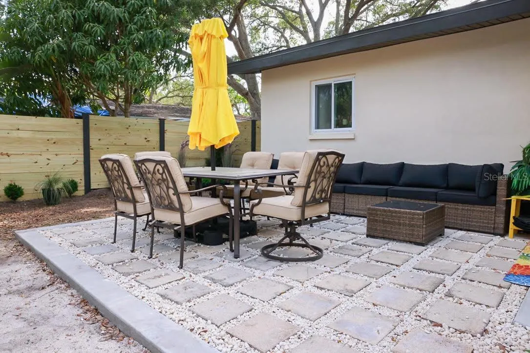 Newly Paved back porch