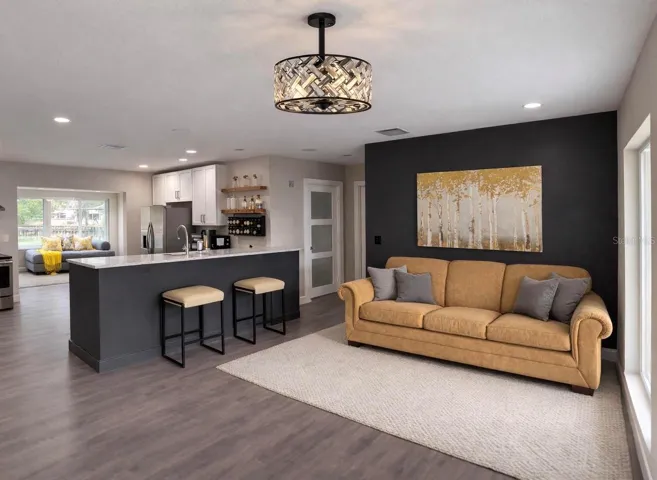 Open Concept into Chef's Kitchen