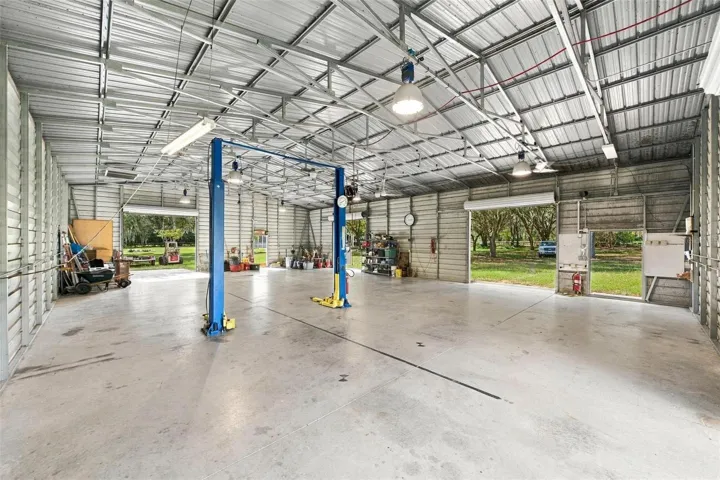 VIEW OF LIFT INSIDE METAL BUILDING