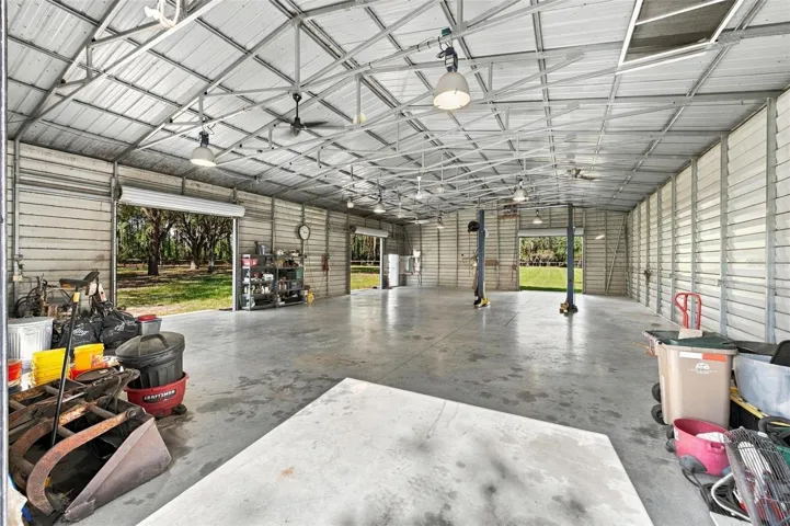 INTERIOR VIEW OF 40 X 60 METAL BUILDING