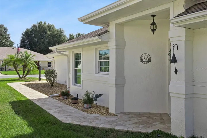 Side entry with paver walkway
