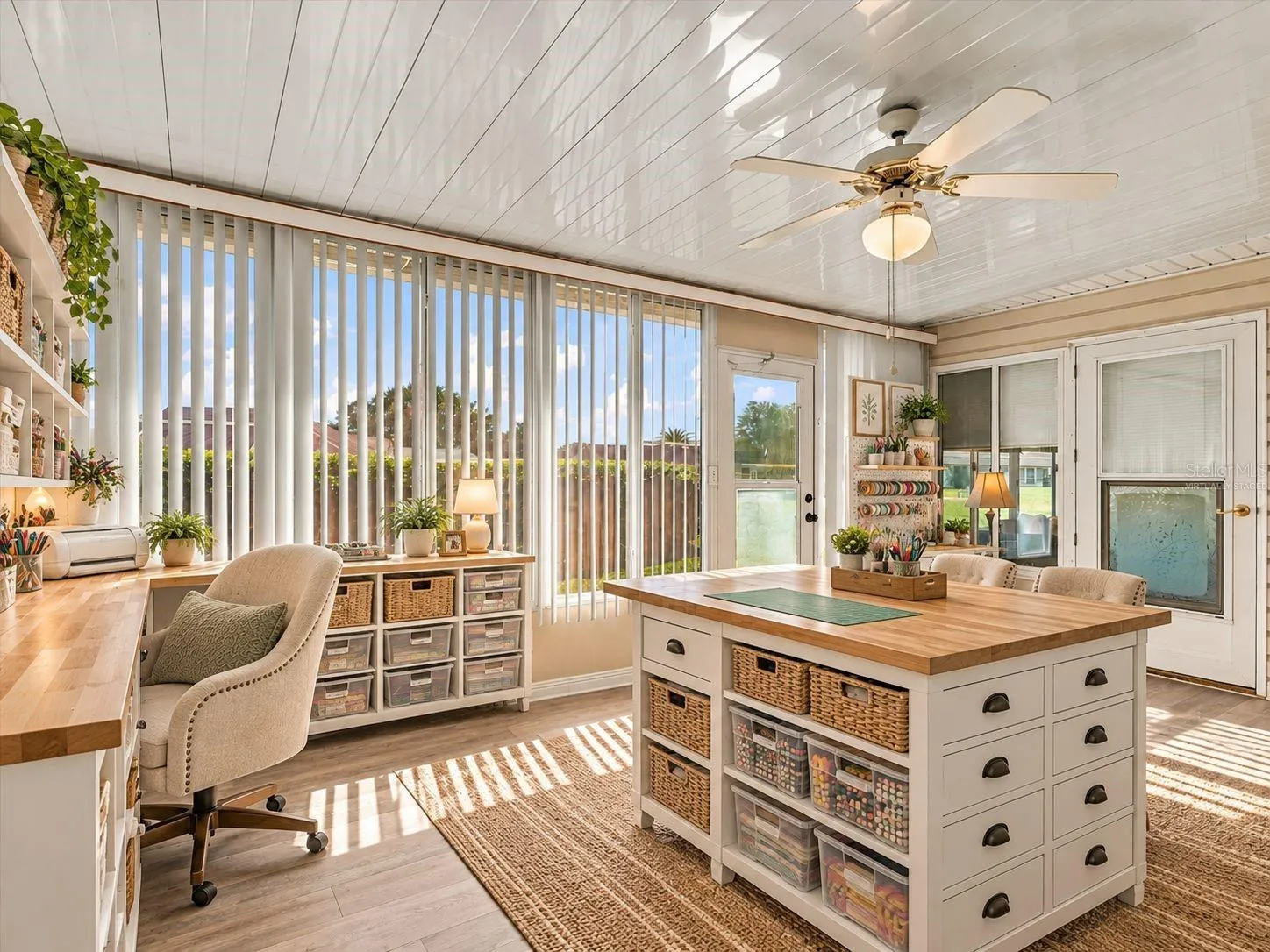 Virtually Staged - Glass Enclosed FL Room with AC