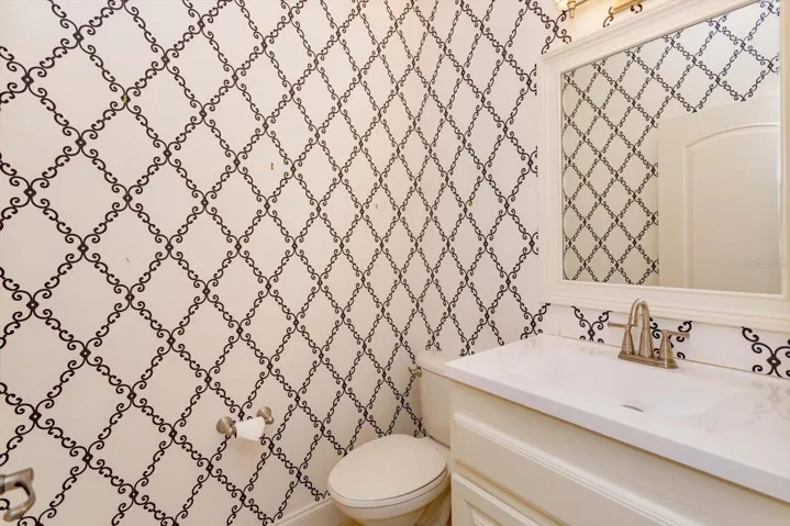 1/2 Bathroom Located on Main Floor for Guests