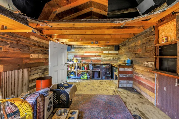 FYI the reclaimed barn wood paneling does not convey.