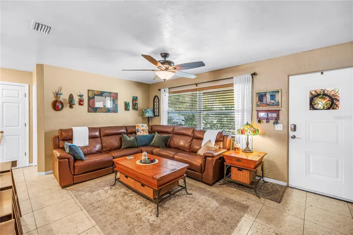Living room inside front entry