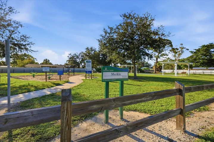 MERKLE PARK, across the street