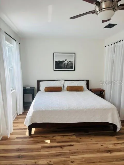 Guest Bedroom with new Luxury Vinyl Flooring