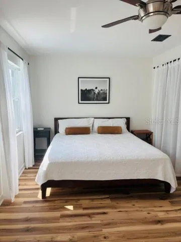 Guest Bedroom with new Luxury Vinyl Flooring
