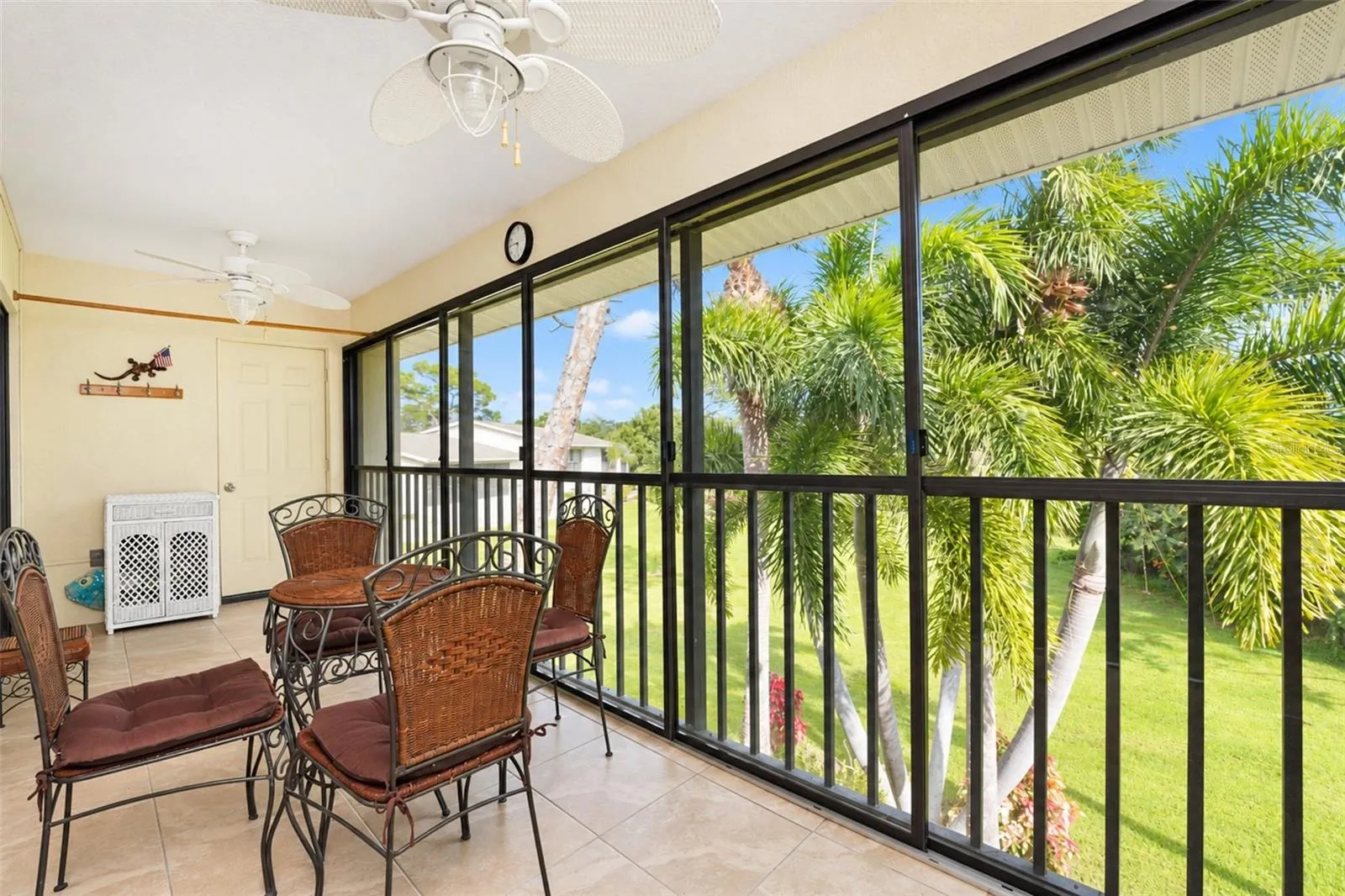 The laundry closet is equipped with a stackable washer &amp; dryer and conveniently located off the lanai.