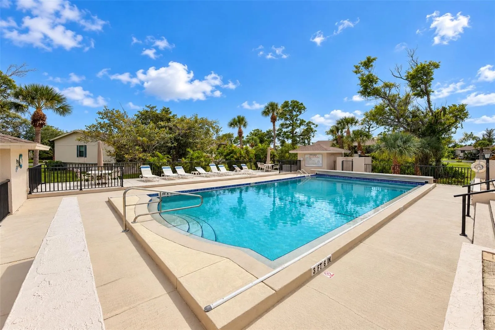 Plenty of room to gather around the pool and make new friends!