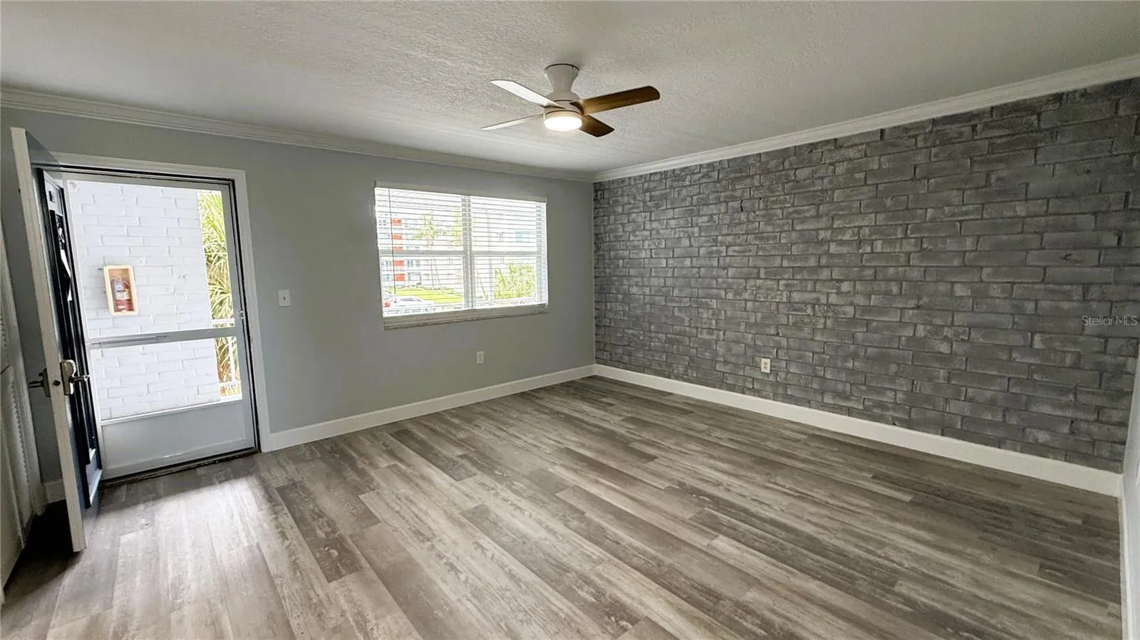 Living Area - Brick Accent Wall