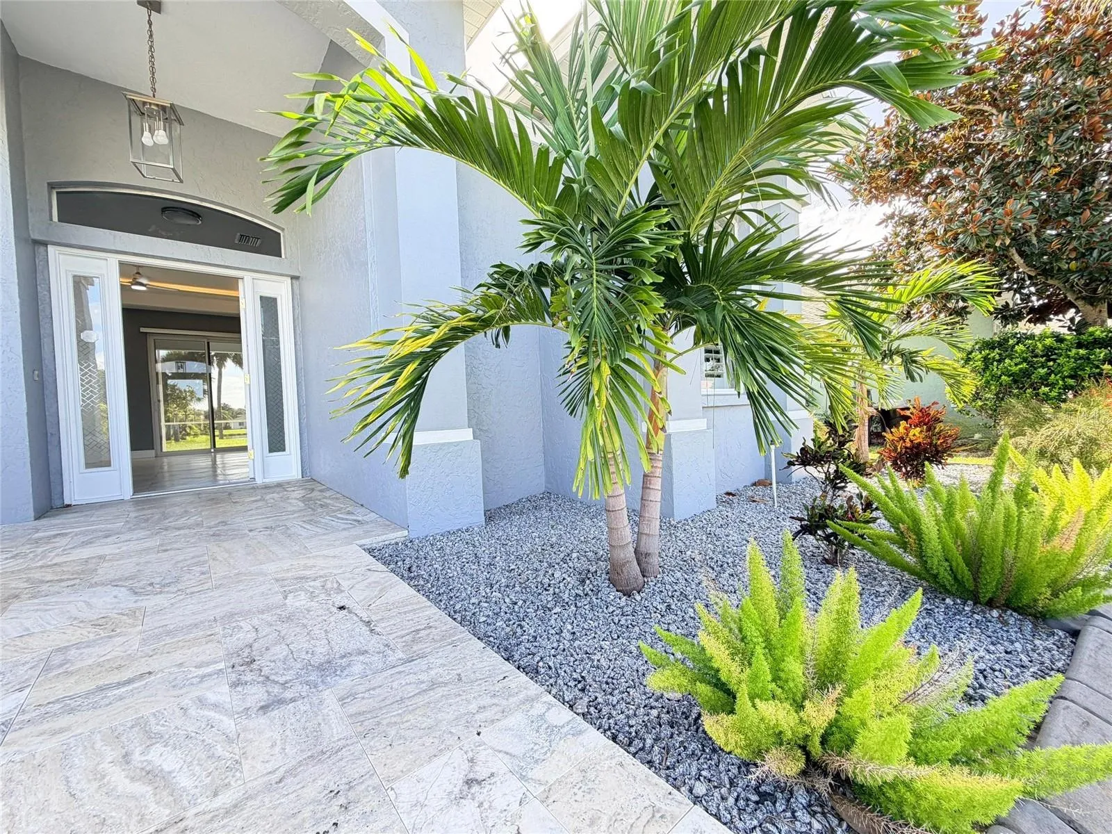 Front Travertine Walkway