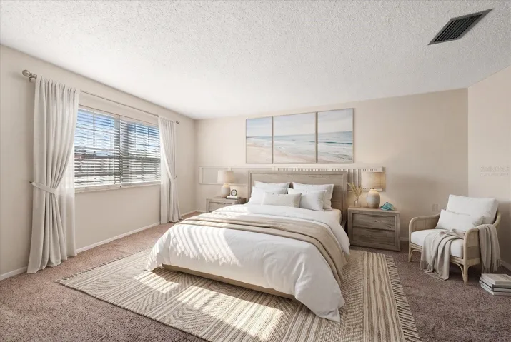 Primary suite virtually staged