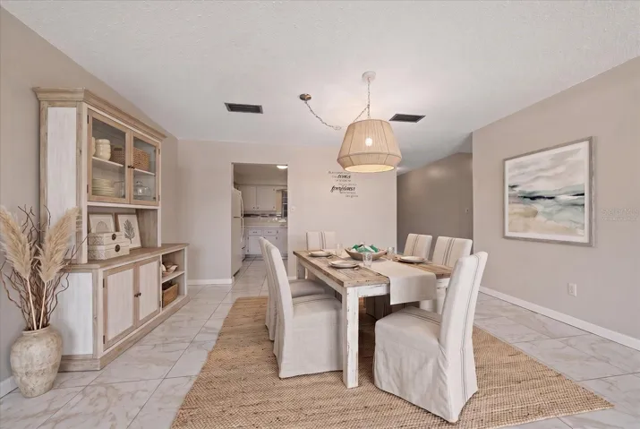 Dining room virtually staged