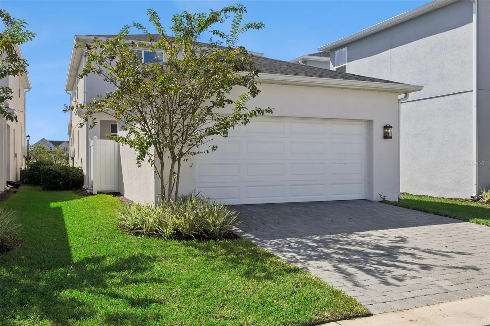 Rear entry garage and driveway