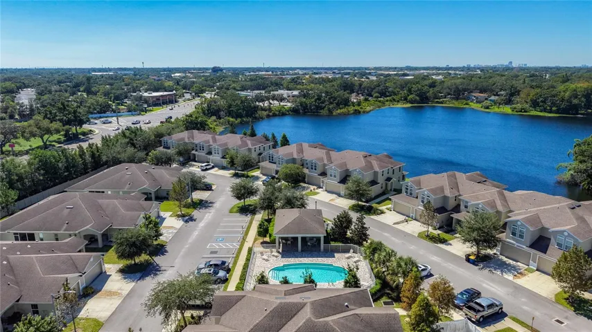 Aerial View of Community Pool