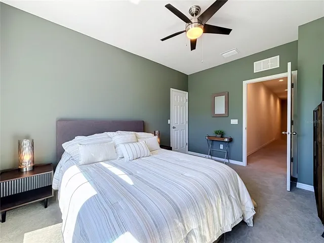 2nd Bedroom with beautiful pond view and walk-in closet